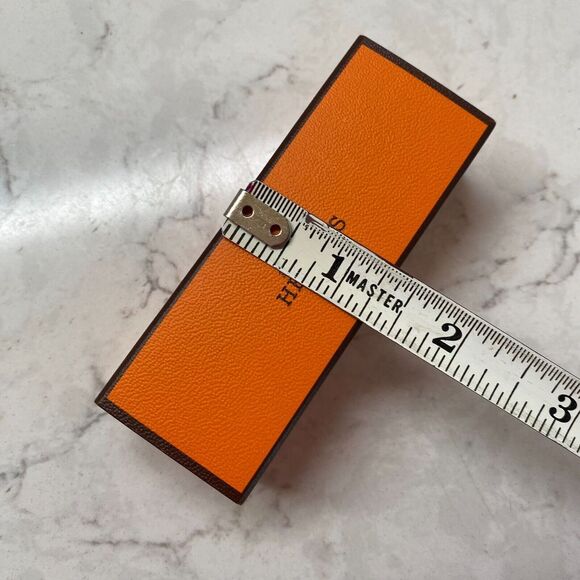 Hermes Paris Orange Cardboard Upside Storage Empty Box L 3.5"x W 1.2"x H 1" - Picture 3 of 6